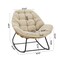 Manhattan Comfort Benson 3-Piece Patio Rocking Chair with Ottoman and Table  in Cream OD-CV024-CR - alternate 3